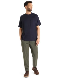 Discount Icebreaker Merino Granary T-Shirt Mit Brusttasche Herren Midnight Navy