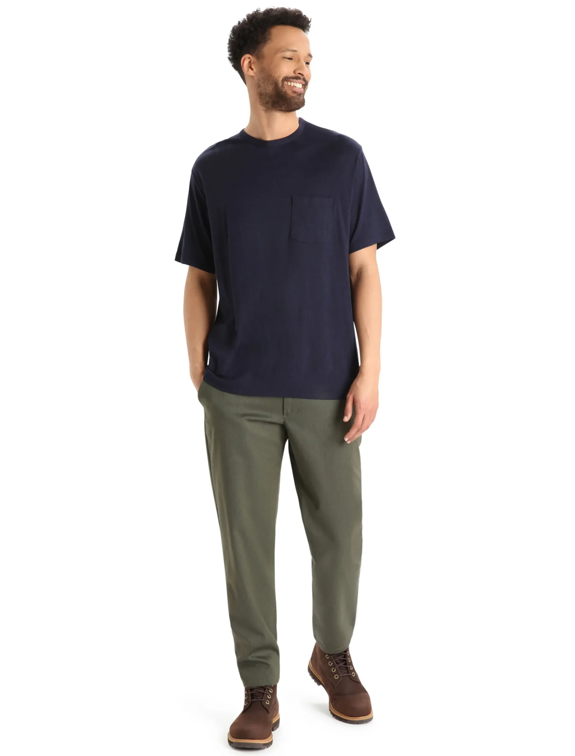 Discount Icebreaker Merino Granary T-Shirt Mit Brusttasche Herren Midnight Navy