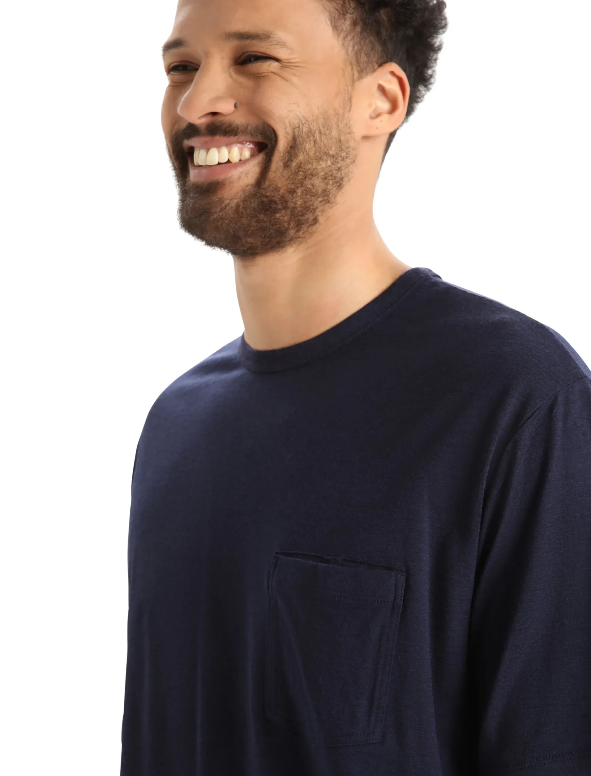 Discount Icebreaker Merino Granary T-Shirt Mit Brusttasche Herren Midnight Navy