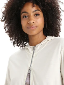 Cheap Icebreaker Merino Granary Zip-Hoodie Damen Chalk