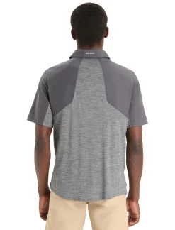 Outlet Icebreaker Merino Hike Kurzarmshirt Herren Monsoon/Gritstone Heather
