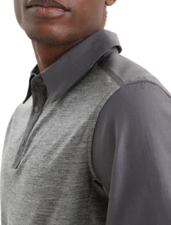 Outlet Icebreaker Merino Hike Kurzarmshirt Herren Monsoon/Gritstone Heather