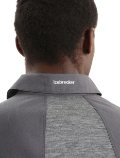 Outlet Icebreaker Merino Hike Kurzarmshirt Herren Monsoon/Gritstone Heather