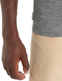 Outlet Icebreaker Merino Hike Kurzarmshirt Herren Monsoon/Gritstone Heather