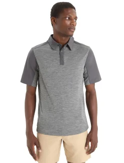 Outlet Icebreaker Merino Hike Kurzarmshirt Herren Monsoon/Gritstone Heather