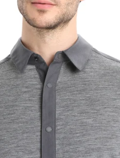 Best Icebreaker Merino Hike Langarmshirt Herren Monsoon/Gritstone Heather