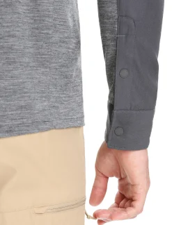 Best Icebreaker Merino Hike Langarmshirt Herren Monsoon/Gritstone Heather