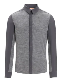 Best Icebreaker Merino Hike Langarmshirt Herren Monsoon/Gritstone Heather