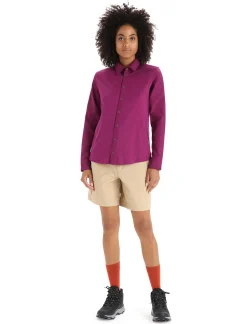 Shop Icebreaker Merino Hike Langarmshirt Damen Go Berry