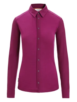Shop Icebreaker Merino Hike Langarmshirt Damen Go Berry