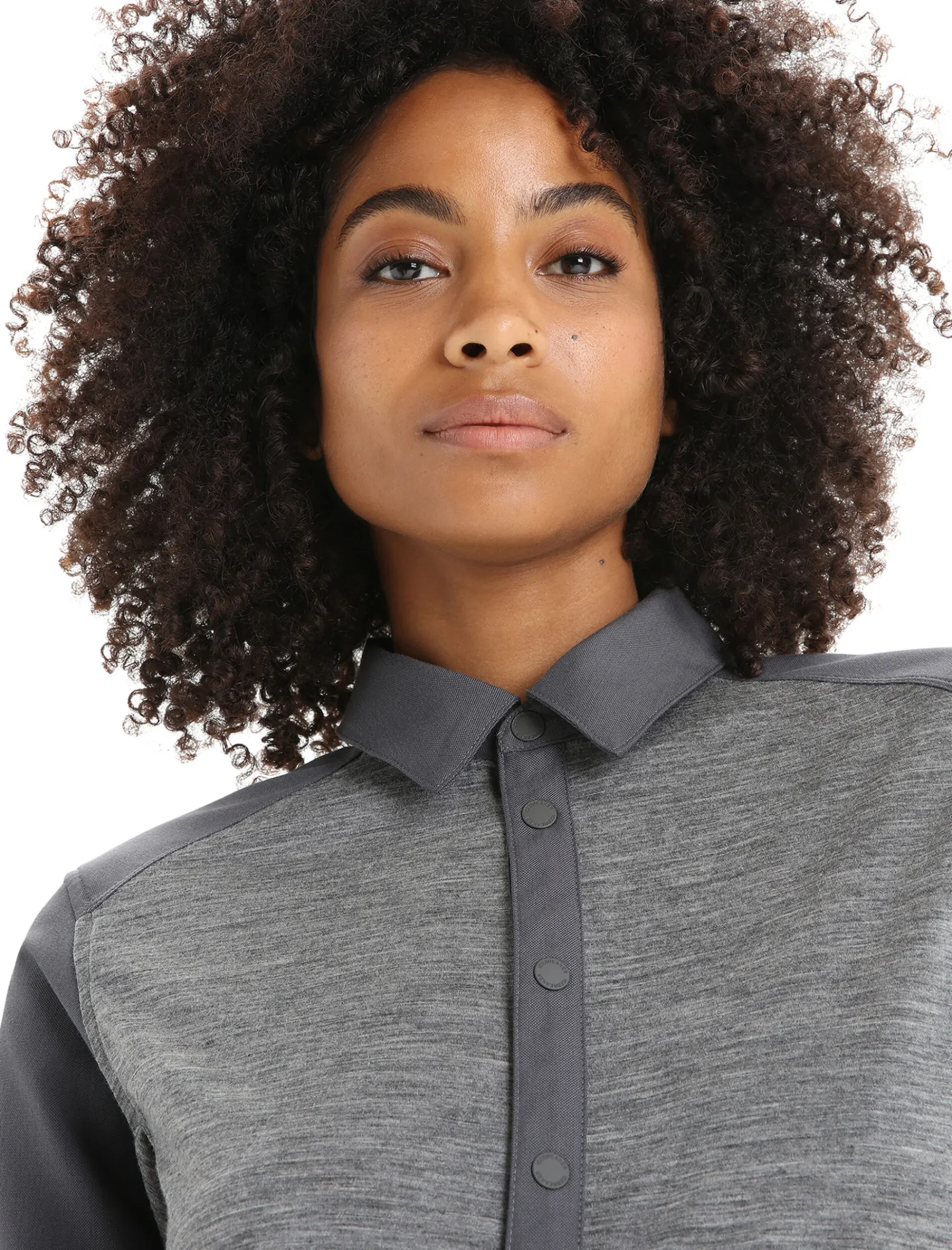 Online Icebreaker Merino Hike Langarmshirt Damen Gritstone Heather/Monsoon