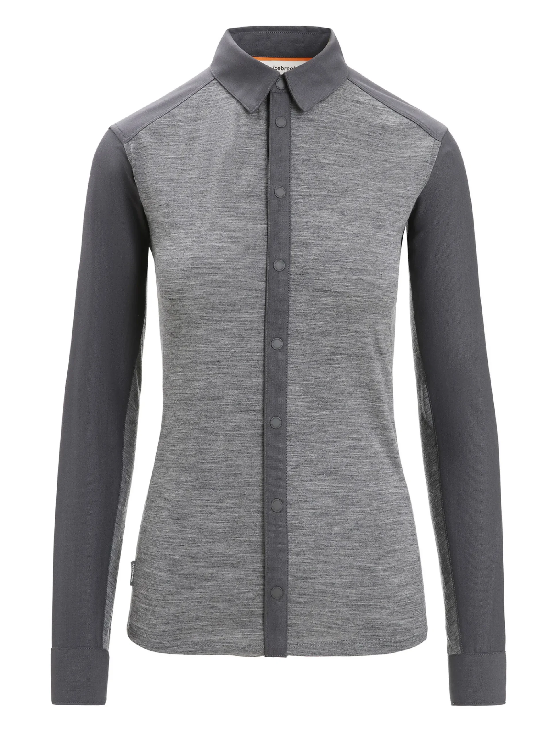 Online Icebreaker Merino Hike Langarmshirt Damen Gritstone Heather/Monsoon