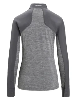 Online Icebreaker Merino Hike Langarmshirt Damen Gritstone Heather/Monsoon