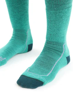 Online Icebreaker Merino Hike+ Medium Socken Crew Damen Fresh/Green Glory