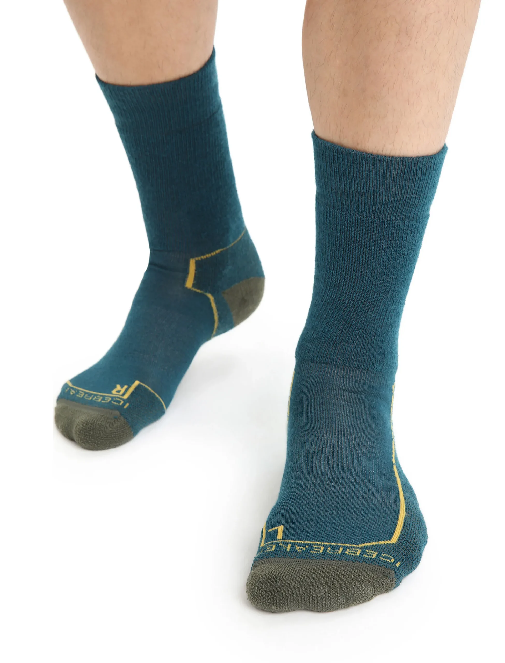 Cheap Icebreaker Merino Hike+ Medium Socken Crew Herren Green Glory/Loden