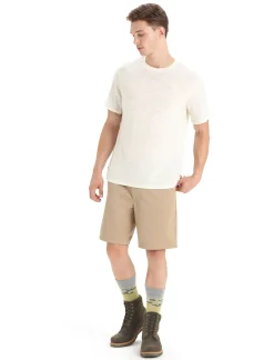 Cheap Icebreaker Merino Leinen T-Shirt Herren Chalk