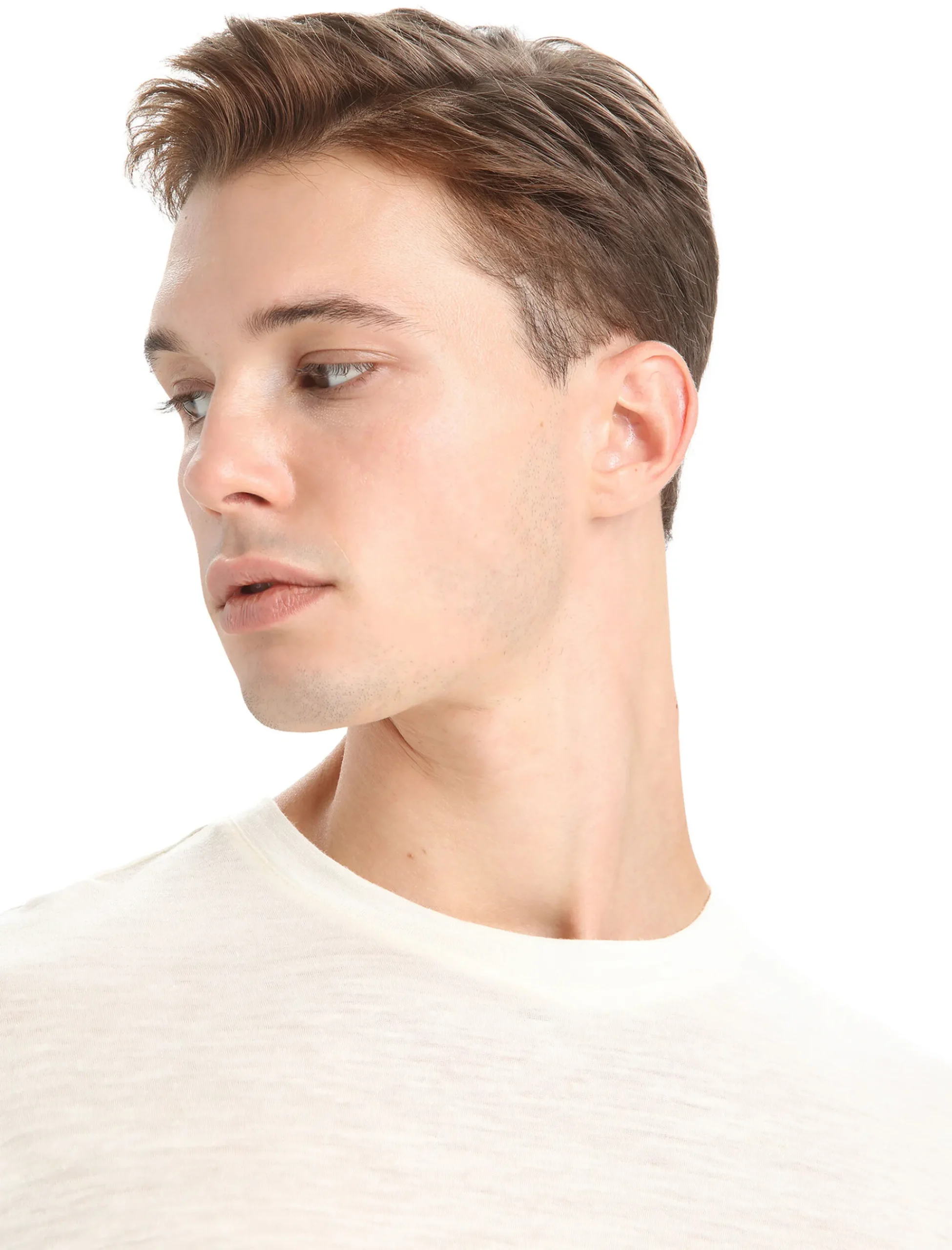 Cheap Icebreaker Merino Leinen T-Shirt Herren Chalk