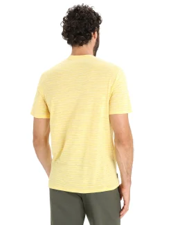 New Icebreaker Merino Leinen T-Shirt Stripe Herren Summer/Snow