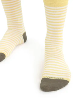 Discount Icebreaker Merino Lifestyle Feinstricksocken Crew Stripe Herren Summer/Loden