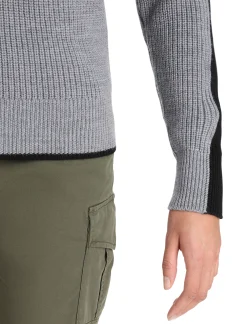 Fashion Icebreaker Merino Lodge Half-Zip-Pullover Damen Gritstone Heather/Black