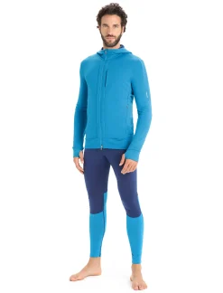 Cheap Icebreaker Merino Quantum Iii Zip-Hoodie Herren Geo Blue/Royal Navy