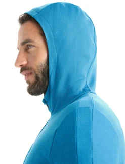 Cheap Icebreaker Merino Quantum Iii Zip-Hoodie Herren Geo Blue/Royal Navy