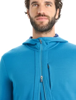 Cheap Icebreaker Merino Quantum Iii Zip-Hoodie Herren Geo Blue/Royal Navy