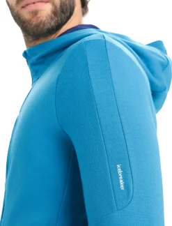 Cheap Icebreaker Merino Quantum Iii Zip-Hoodie Herren Geo Blue/Royal Navy