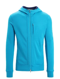 Cheap Icebreaker Merino Quantum Iii Zip-Hoodie Herren Geo Blue/Royal Navy