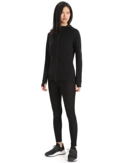 Discount Icebreaker Merino Quantum Iii Zip-Hoodie Damen Black