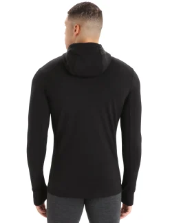 Clearance Icebreaker Merino Quantum Iii Zip-Hoodie Herren Black