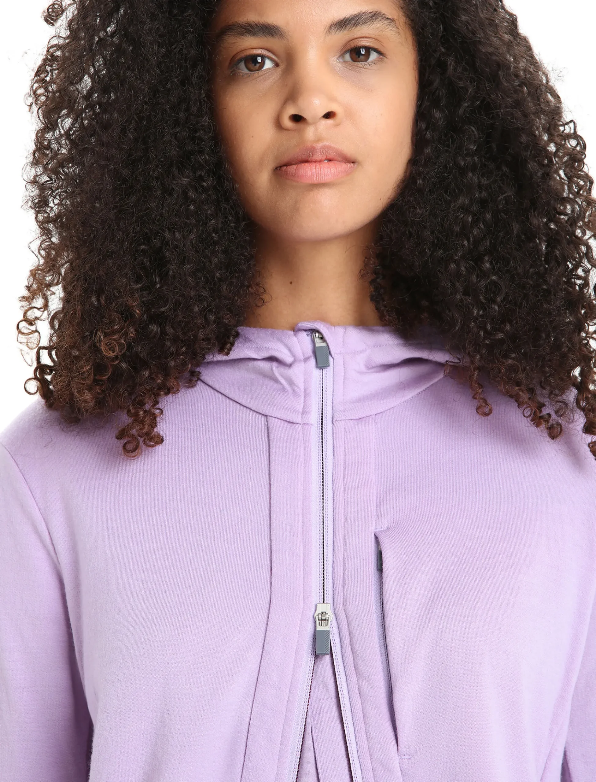 Cheap Icebreaker Merino Quantum Iii Zip-Hoodie Damen Purple Gaze/Go Berry
