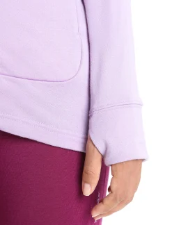 Cheap Icebreaker Merino Quantum Iii Zip-Hoodie Damen Purple Gaze/Go Berry