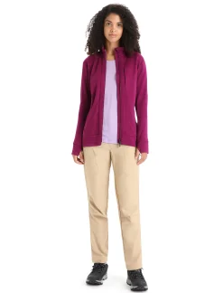 Outlet Icebreaker Merino Quantum Iii Zip-Jacke Damen Go Berry