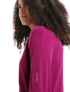 Outlet Icebreaker Merino Quantum Iii Zip-Jacke Damen Go Berry