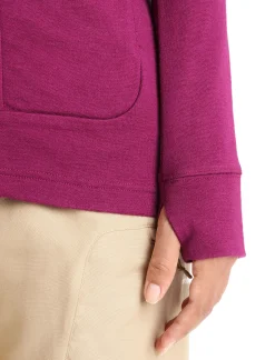 Outlet Icebreaker Merino Quantum Iii Zip-Jacke Damen Go Berry