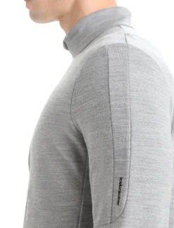 Outlet Icebreaker Merino Quantum Iii Zip-Jacke Herren Metro Heather/Black