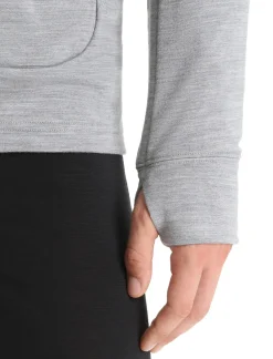 Outlet Icebreaker Merino Quantum Iii Zip-Jacke Herren Metro Heather/Black