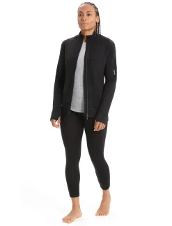 Cheap Icebreaker Merino Quantum Iii Zip-Jacke Damen Black