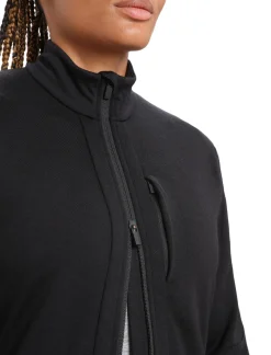 Cheap Icebreaker Merino Quantum Iii Zip-Jacke Damen Black