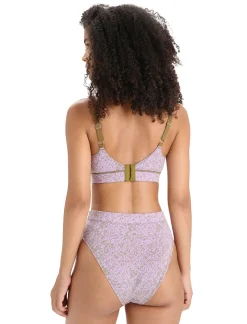 Hot Icebreaker Merino Queens Clasp Bh Damen Algae/Purple Haze