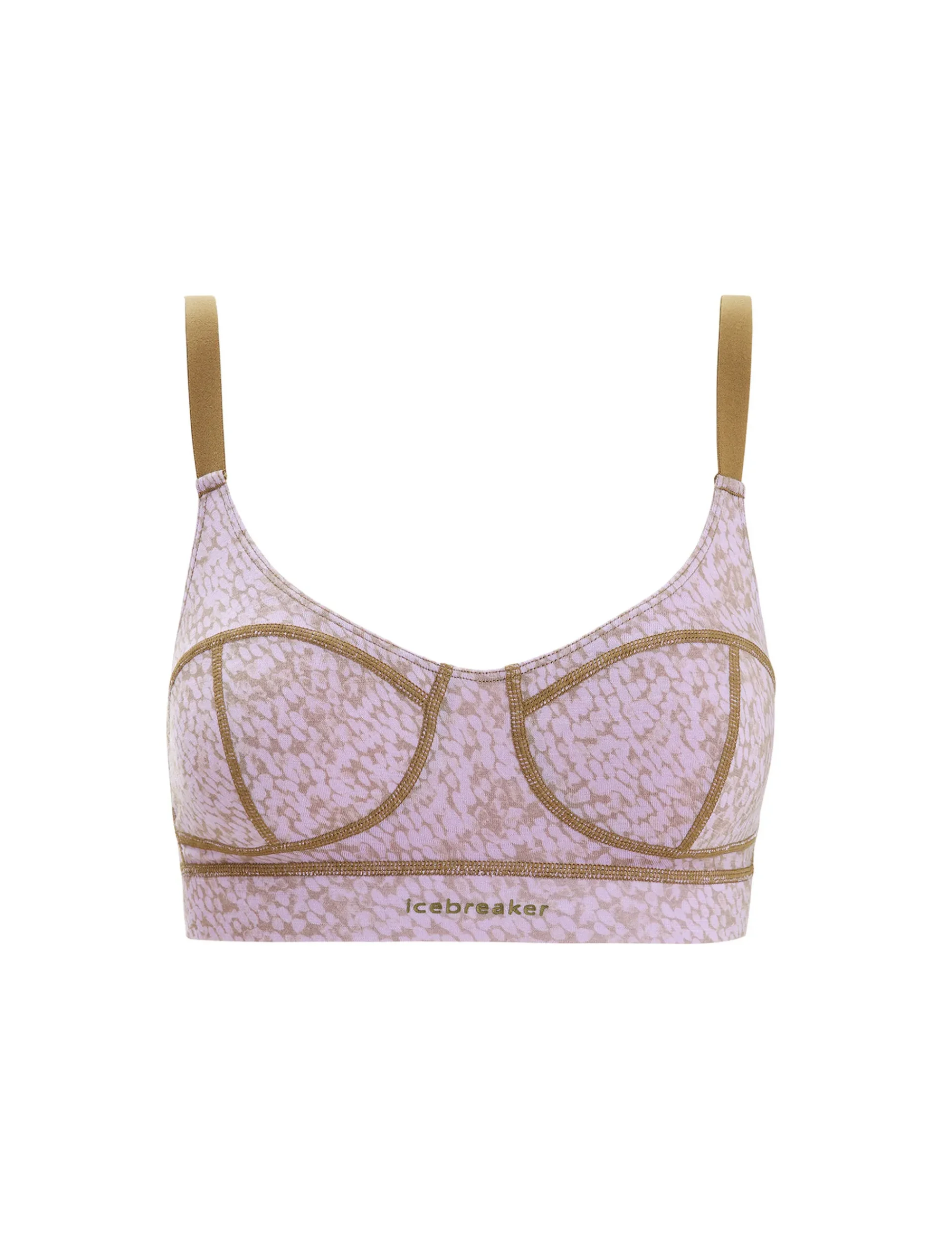 Hot Icebreaker Merino Queens Clasp Bh Damen Algae/Purple Haze