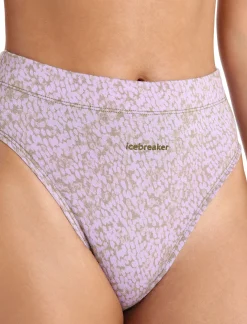 Hot Icebreaker Merino Queens High Cut Slip Damen Algae/Purple Haze