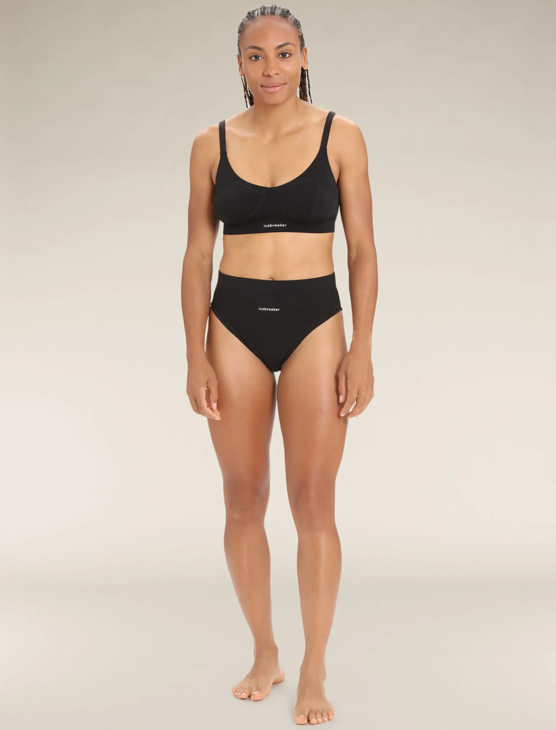 Discount Icebreaker Merino Queens High Cut Slip Damen Black