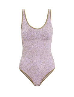 Clearance Icebreaker Merino Queens Tank Bodysuit Damen Algae/Purple Haze