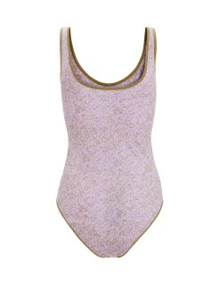 Clearance Icebreaker Merino Queens Tank Bodysuit Damen Algae/Purple Haze