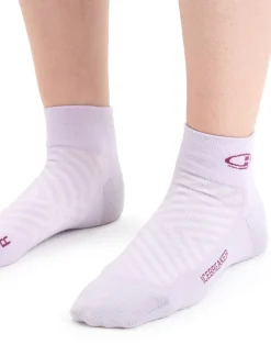 Fashion Icebreaker Merino Run+ Ultralight Socken Mini Damen Purple Gaze/Go Berry