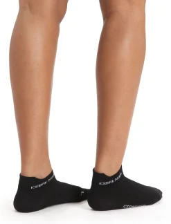 Flash Sale Icebreaker Merino Run+ Ultralight Socken Micro Damen Black/Snow
