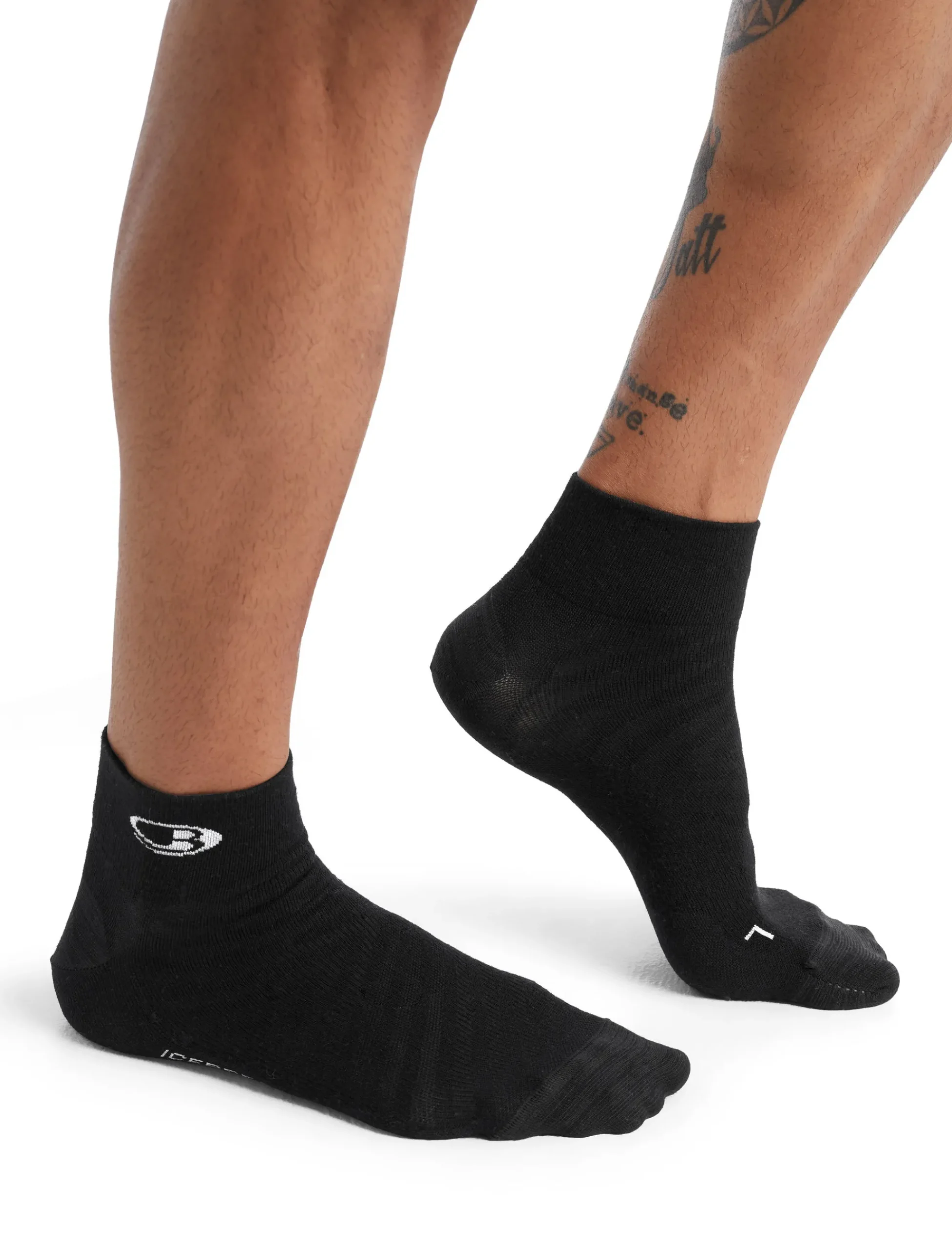 Best Sale Icebreaker Merino Run+ Ultralight Socken Mini Herren Black/Snow