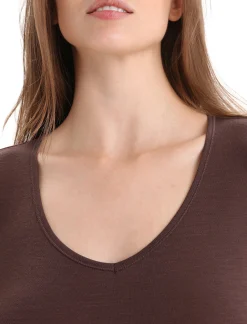 Clearance Icebreaker Merino Siren Kurzarmshirt Sweetheart Damen Umber